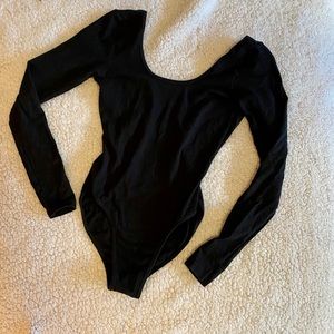 American Apparel Long Sleeve Scoop Back Bodysuit